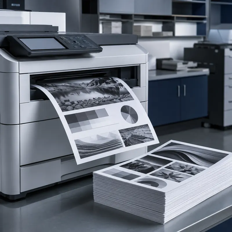 Печать черно-белая